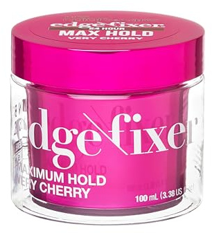 KISS COLORS & CARE Fixateur de bord à tenue maximale, formule gel non grasse infusée à la biotine B7, tenue 24 heures, parfum « Very Cherry », 100 ml