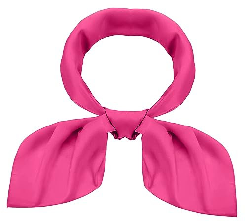 NZKNP Seidenähnliches Kopftuch, Kopftuch für Damen, Haarschal für Damen, Bandanas für Damen, Kopftuch, Violett, Rot, 27”*27“