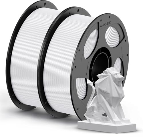 ANYCUBIC PETG Filament 1,75 mm, 2kg Weiß 3D-Druck-Filament für 3D-Drucker, Maßgenauigkeit +/- 0,02 mm, Vakuumverpackung, Ordentliche Spule