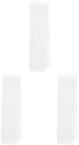 STOBOK 3 Rollen Mesh-gewebe Kleidung Kleid DIY Stoff Material Organza-Material Praktisches Stoffmaterial Glitzerstoff Tutu-Stoff Nähen Spinnennetz Tüll Tüllband Spule Ballettröckchen Weiß
