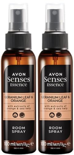 Avon Pack of 2 Room Sprays - Geranium Leaf & Orange, 100ml Each
