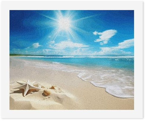 Digitales Ölgemälde, heller Sonnenschein, Sommer, Strand, DIY-Ölgemälde, Malen nach Zahlen für Erwachsene, personalisiertes Ölgemälde-Set