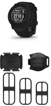 Garmin Instinct 2 Solar Tactical – robuste GPS-Smartwatch mit unendlicher Akkulaufzeit im Smartwatch-Modus & Bike Speed and Cadence Sensor 2