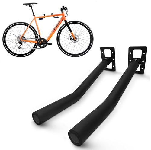 LANCO Automotive Fahrrad Wand-Halterung (25kg Traglast, Platzsparend dank schwenkbarer Arme, Kratzschutz durch weiche Auflage, Inkl. Dübel/Schrauben zur Befestigung)