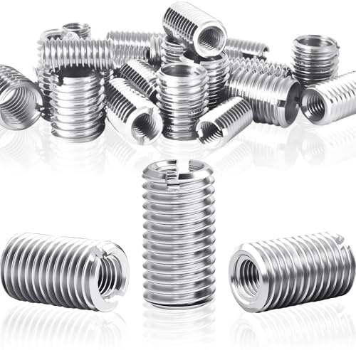 Jyvex Inserto roscado M10 a M6 x 20 mm, 24 adaptadores roscados M10 M6, casquillo roscado de acero inoxidable, adaptador para accesorios de tornillo, manguito reductor M10 a M6, reparación, montaje