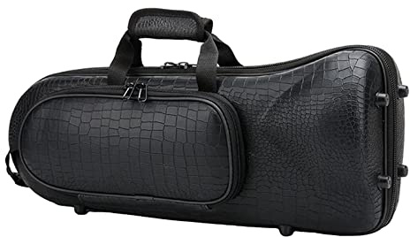 CoudarTitie Custodia per Tromba in Ottone Nero, Accessorio per Strumento Musicale, Del Grano Del coccodrillo