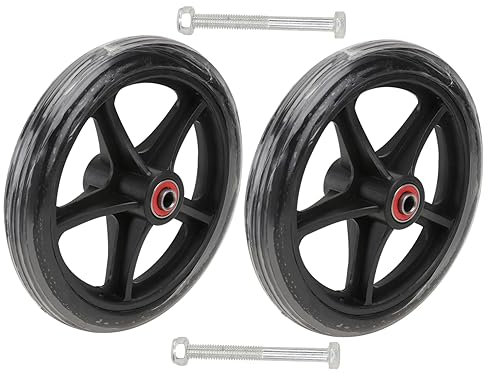 LAPYAPPE 2 Pièces Roue Avant Pour Fauteuil Manuel Pneus Pleins Silencieux Avec Roulements à Billes Capacité Renforcée Et Installation Facile Pour Remplacement Rapide