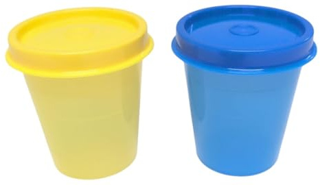 Tupperware - Set di contenitori mini per frigorifero Wichtel Midgets 60ml, Liliputbecher, Wichtelbecher Minis (turchese + rosa)
