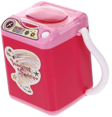 YARNOW Mini Waschmaschine für Mädchen Kreatives Makeup Reinigungswerkzeug Tragbare Bürstenwaschmaschine für Kindergeburtstage und Lernzwecke Sicheres Plastikdesign