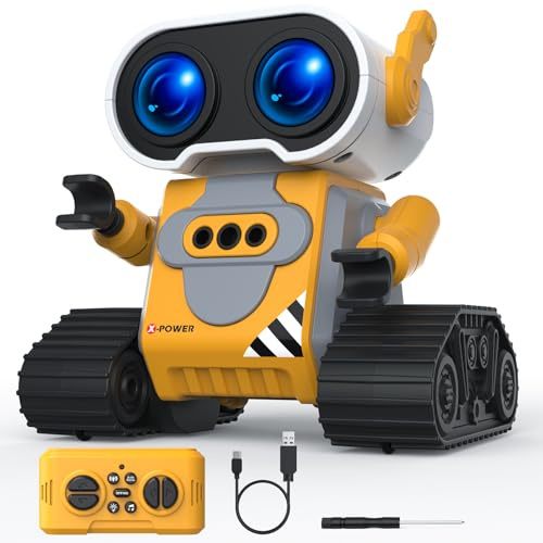 Yerloa Robot Giocattolo per Bambini Ragazzi Ragazze Regalo, Robot Telecomandato con Auto-Demo, Controllo Gesti e Modalità Occhi Multicolore, Ballo RC Robot per 3 4 5 6 7 8 Anni Regalo di Natale