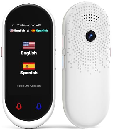 VDKOERT Sprachübersetzer Gerät No WiFi benötigt,Upgraded ChatGPT Ai Translator,138+ Sprachen Instant Zwei Wege Übersetzer Gerät,Offline/Aufnahme/Foto/Voice Übersetzer für Reisen,Lernen und Business
