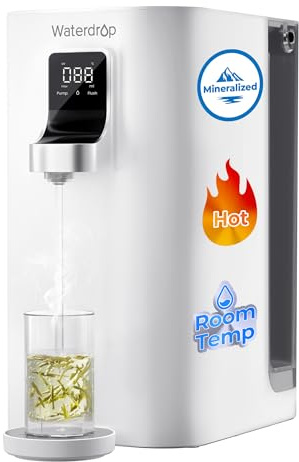 [Mineralize] Waterdrop K19 Countertop Reverse Osmosis Water Filter System, Instant Hot Water Dispensers, Portable No Installation, 4 Temperature Options, Reduce TDS, 7-Stage with UV, WD-K19-HG