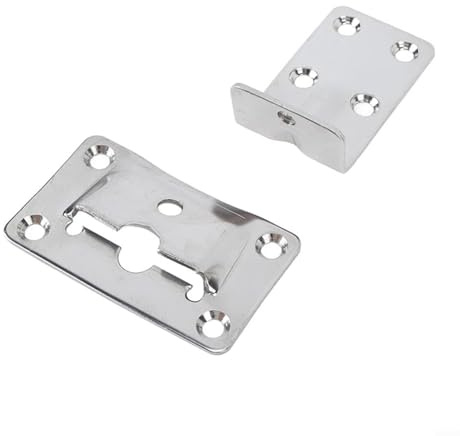 1 paire de supports de table amovibles en acier inoxydable 304 de qualité marine pour montage de cloison de camping-car, yacht, bateau, support de table argenté avec fentes, 10 x 6 x 3 cm