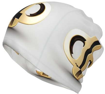 Golden Pattern One Size Multifunctional Lightweight Beanies Hats Snug Fitting, Running Skull Cap Helmet Liner Sleep Caps