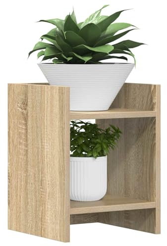 vidaXL Supporto per piante 2 pz Rovere Sonoma 30 x 30 x 40 cm