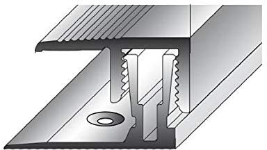 10 Meter (10 x 1 m) Klick-Abschlussprofil/Abschlussleiste Laminat, für Höhe 11 15 mm, 21,5 mm breit, 2-teilig, Alu eloxiert, inkl. Schrauben und Dübel, Farbe: Gold