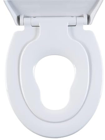 AQUALONA® Premium Thermoplastic Family Toilet Seat Soft Close Hard-Wearing Seat with One Button Hinge Release, Easy to Clean and Install with Universal Fittings, (Family Seat)