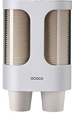 MHTECH Portabicchieri automatico, distributore di bicchieri di carta, distributore di bicchieri di carta usa e getta (ZBFPQ-BS)