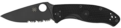Spyderco Knives Tenacious Liner Lock C122PSBBK Black FRN Stainless Pocket Knife