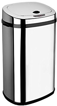 Dihl Rectangle 30L Stainless Steel Auto Sensor Kitchen Waste Dust Bin Automatic Motor Chrome