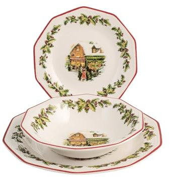 Curchill Holly Toys Servizio Tavola 18 Pezzi, Earthenware