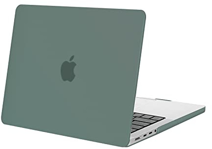 MOSISO Kompatibel mit MacBook Pro 14 Zoll Hülle M5 M4 M3 M2 M1 2026-2021 | Ultradünne Hartschale Snap Schutzhülle A3427 A3426 A3434 A3112 A3185 A3401 A2918 A2992 A2779 A2442, Mitternacht Grün