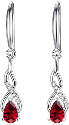 WOVEE Ohrringe Silber 925 Hängend AAA Zirkonia Ohrhänger Lange Hängeohrringe Damen Braut Hochzeit Schmuck