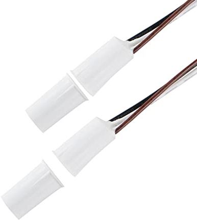 Ohamtes 2 Sets Weiß RC-33 NC & NO Einbau-Reedschalter, Tür- und Fenstersensoren, magnetische Reedschalter, Schrankleuchtstangen-Sensoren