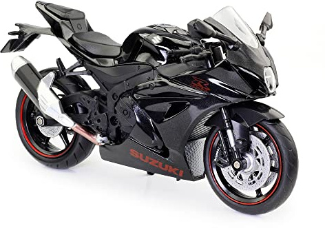 TURBO CHALLENGE - Moto Suzuki GSXR 1000 - Die Cast - 029931-1/12 - Veicolo a Ruote Libere - Nero - Metallo - Giocattolo per Bambini - Regali - A partire dai 3 anni