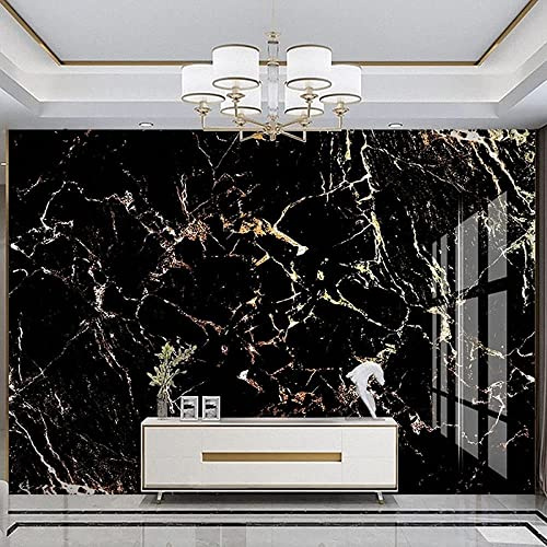 EPZEY Black Marble Golden Lines Wall Wallpaper 3D Peel and Stick Wallpaper Murals Living Room Bedroom Wall Decorati 3D Wallpaper Paste Living Room The Wall for Bedroom Mural Wall Art 300x210 cm