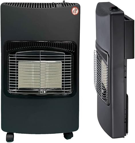 Portable Gas Heater Free Standing 4.2KW Foldable Calor Butane Fire Wheels With Free Hose And Regulator Gas Cabinet (73 X 44 X 45 CM)