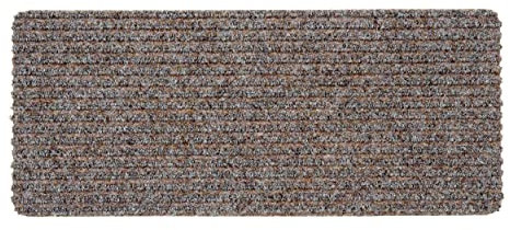 Astra Fußmatte innen 25x60 cm beige - Schmutzfangmatte rutschfest – Türmatte wasserabweisend – Rib Line strapazierfähiger Fußabtreter antistatisch