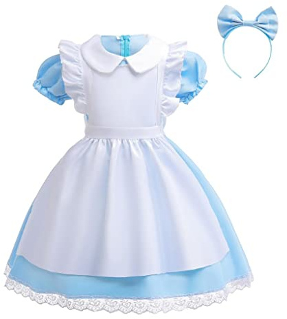 Lito Angels Déguisement Robe Princesse Fille 8-12 ans, Bleu