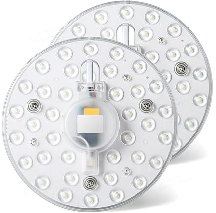 FFOCCO 60W 50W 36W 24W 18W 12W LED Anello Pannello Cerchio Luce LED Rotondo Soffitto Bordo Circolare Lampada Bordo AC 220V 230V 240V HA Condotto LA Luce (Color : Round 24W 220V, Size : Warm White)