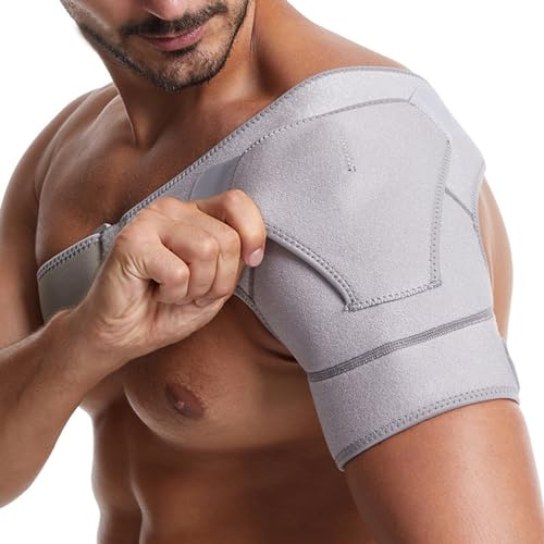 JINGSHUBO Axelstöd justerbar axelrem axelstöd bandage damer axelbandage män artritiska axlar för höger överarmsband för axelskador för vänster