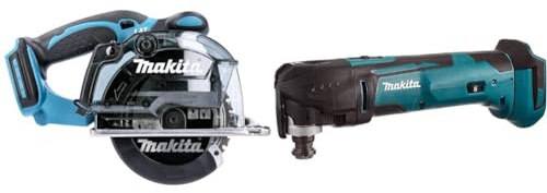 Makita DCS552Z 18V Li-Ion LXT 136mm Metal Saw - Batteries and Charger Not Included & DTM51Z Multi-Tool, 18 V,Blue