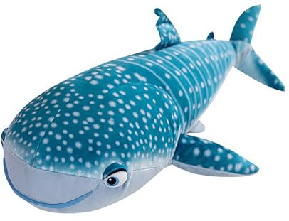 Herfair Wal Hai Plüschtier Riesen Kuscheltier, Weicher Beluga-Wal Umarmungskissen für Kinder, Großes Tier Kissen Dekokissen Geschenk für Halloween Weihnachten Geburtstag (Walhai)