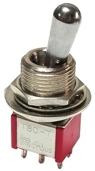 1pcs 8013 SH T80-T Z1 Series short Handle 12mm ON-OFF-ON SPDT 6Pin 3Position Panel Toggle Switch 5A 125VAC NWPNLXEA