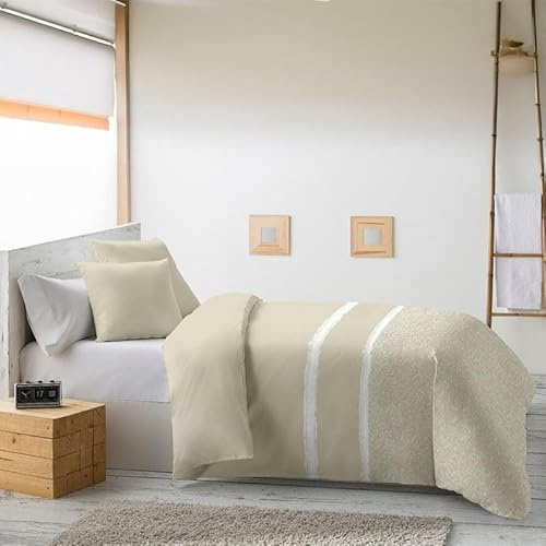 Rufino Díaz Edredón Invierno Reversible 350g Estampado Udir (Beige - 90 cm) - Otoño/Invierno - Suave y cálido para tu Descanso