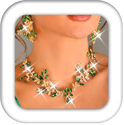 Zoestar Juego de joyas de boda para novia, collar y aretes de diamantes de imitación dorados y verdes, joyería formal de cristal brillante para mujer, talla única, /, No es una piedra preciosa