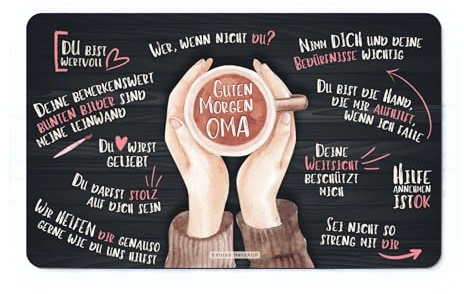 Tagliere per la colazione Guten Morgen Oma | Regalo per nonna e nonna, compleanno, Natale, messaggio amorevole, gioia speciale nella vita di tutti i giorni