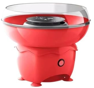 WANGHAI-666 Machines à Barbe à Papa Machine à Barbe à Papa Commerciale entièrement Automatique, Mini Machine à Barbe à Papa Domestique for Enfants Machines à Barbe à Papa(Red)