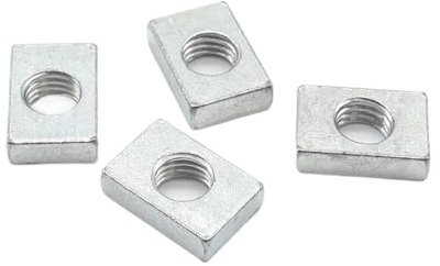 Generisch 10/50 Stück Vierkantmutter M3 M4 M5 M6 M8 verzinkter Kohlenstoffstahl dünne rechteckige Muttern Schieberblock for Aluminiumprofilzubehör(10pcs,M6-18x12x2.5mm)
