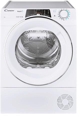 Candy RapidÓ ROE H9A3TCE-80/N Wifi Connected 9Kg Heat Pump Tumble Dryer - White - A+++ Rated