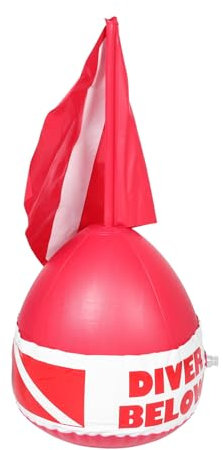 TOBBOMEY Tauchwarnboje, Scuba Maker Boje, Flugboje, Schnorchel Schwimmkörper, Speerfischausrüstung, Heißluftballon Kostüm, Tauchflagge Mit Stange, Scuba Surface Marker Boje, Tauchlichter,