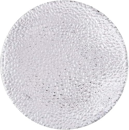 YKMYXZ， Plateau Bol à Fruits Assiette de 10 Pouces Assiettes en Cristal Bol à Bonbons et à Fruits à Noix Panier Assiette à Snack Plat à Bonbons Conteneur de fête PartyPlatter Verre Rond(17.5 * 1.5cm)