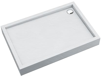 AQUABAD Duschwanne/Duschtasse Elegana mit LeakProtect Technologie White Stone 80x100cm Rechteck