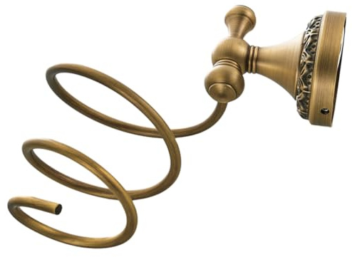 ELAYARD Soporte y Pared Secador para Dorado o Pelo en Cobre Diseño en Espiral, Resistente Funcional Baño Tocador Doméstico