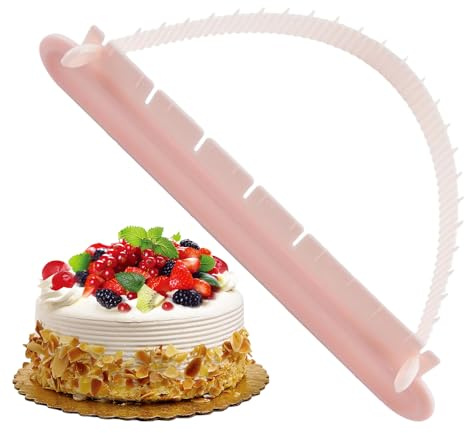 Cake Curve Measuring Ruler - Baking Tool for Fondant Pastry Decoration | Clear Acrylic with Adjustable Arc, Easy Grip Design for Cake Cutting, Layer Shaping, and Artistic Icing Work
