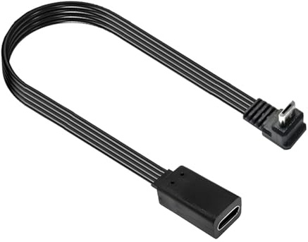 TERNCOEW Cavo adattatore piatto da USB C femmina a maschio microed 10 W ricarica 480 Mbps trasferimento dati 10 cm 20 cm opzione flessibile in silicone tipo C adattatore